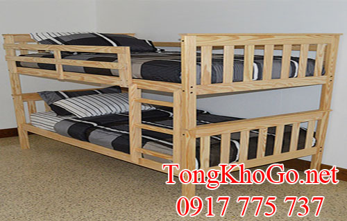 giường làm từ gỗ thông vàng