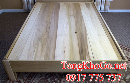 gỗ bạch dương (gỗ poplar) xẻ sấy làm giường