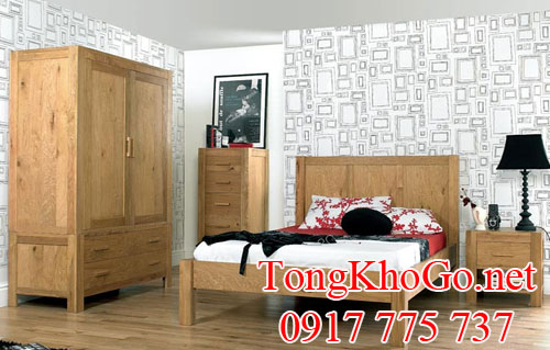 gỗ sồi trắng (oak white) làm giường ngũ