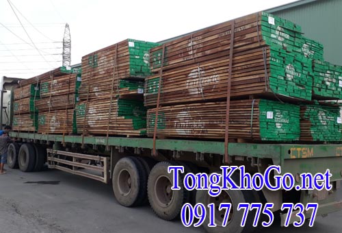 Gỗ teak xẻ thanh nguyên kiện